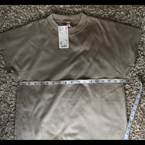NWT Uniqlo Beige/Taupe Colour Long Maxi T Shirt Dress Sz XS - Picture 9 of 12